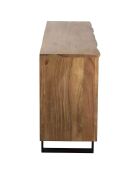 Buffet 3 portes acacia bunting marron - 166x44x80 cm