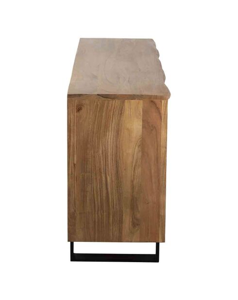 Buffet 3 portes acacia bunting marron - 166x44x80 cm