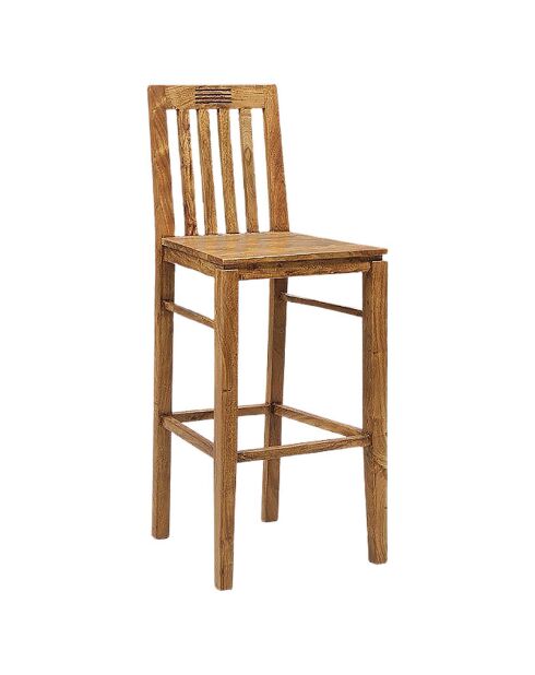 Barhocker Acacia Verona aus braunem gestreiftem Holz — 45x47x110 cm