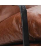 Fauteuil cuir damo marron - 63x99x99 cm