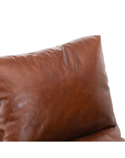 Fauteuil cuir damo marron - 63x99x99 cm