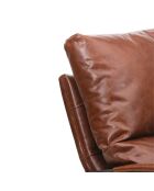 Fauteuil cuir damo marron - 63x99x99 cm