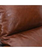 Fauteuil cuir damo marron - 63x99x99 cm