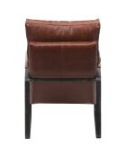 Fauteuil cuir damo marron - 63x99x99 cm