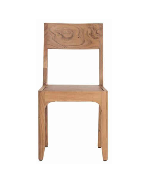 Chaise exotique naturelle acacia arad marron - 43x50x85 cm