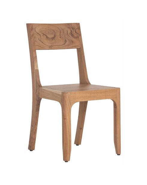 Chaise exotique naturelle acacia arad marron - 43x50x85 cm