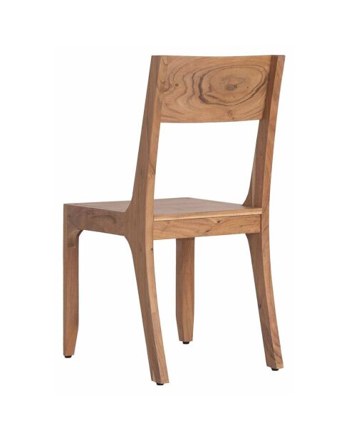 Chaise exotique naturelle acacia arad marron - 43x50x85 cm