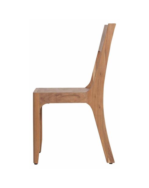 Chaise exotique naturelle acacia arad marron - 43x50x85 cm