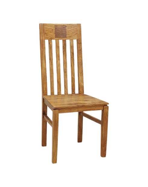 Chaise bois strié acacia verone marron - 45x43x103 cm