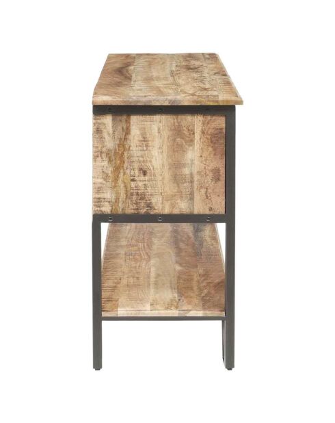 Console 2 tiroirs manguier pondicherry marron - 130x40x75 cm