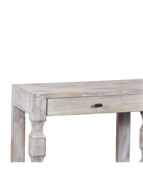 Grande console bois hampton marron - 147x41x76 cm