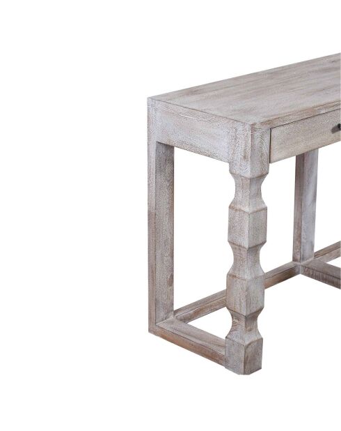 Grande console bois hampton marron - 147x41x76 cm