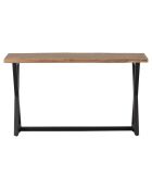 Console acacia bunting marron - 135x45x75 cm