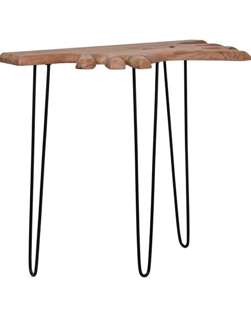 Console plateau bois brut acacia racine naturel - 100x50x90 cm