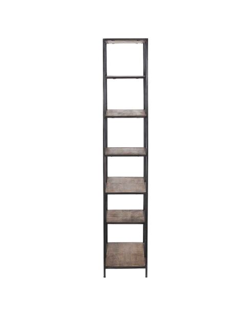 Etagère 6 niveaux manguier stockholm naturel ciré - 84x35x188 cm