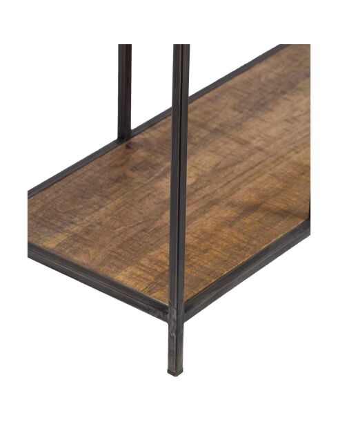 Etagère 6 niveaux manguier stockholm naturel ciré - 84x35x188 cm