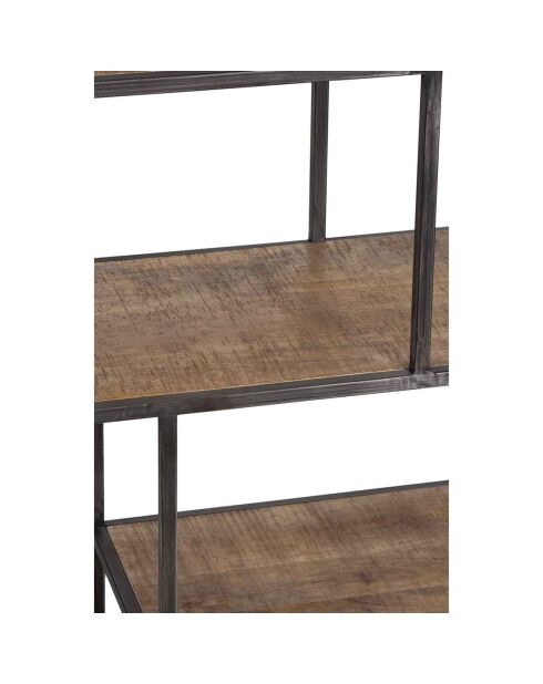 Etagère 6 niveaux manguier stockholm naturel ciré - 84x35x188 cm