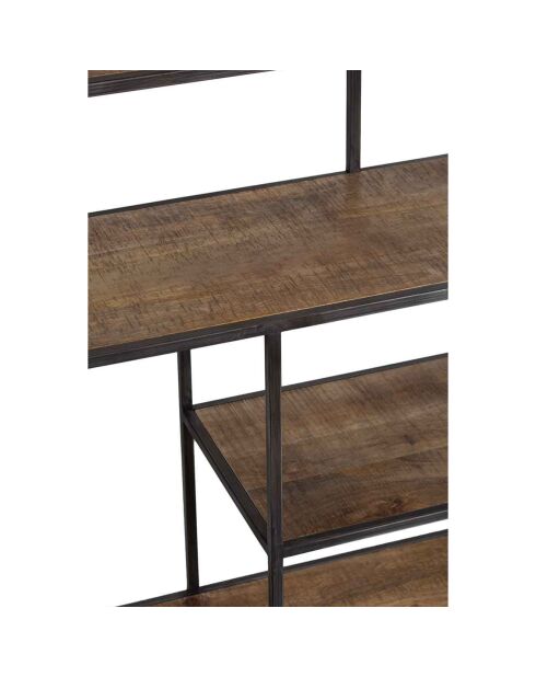 Etagère 6 niveaux manguier stockholm naturel ciré - 84x35x188 cm