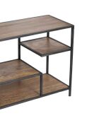 Etagere basse industrielle manguier stockholm naturel ciré - 210x35x60 cm