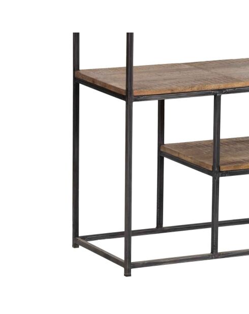 Etagere 7 niveaux manguier stockholm naturel ciré - 70x35x170 cm