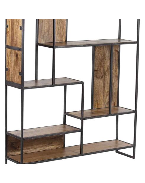 Etagere destructurée manguier stockholm naturel ciré - 110x25x125 cm