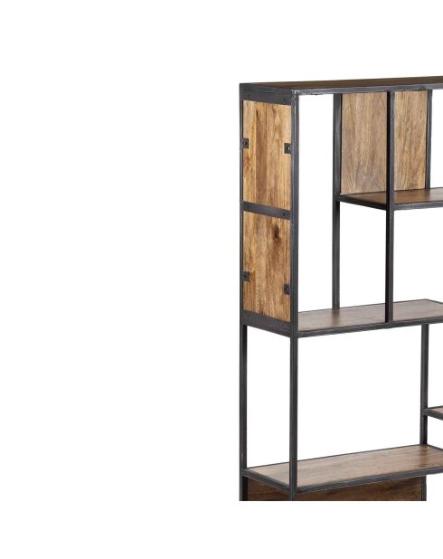 Etagere destructurée manguier stockholm naturel ciré - 110x25x125 cm