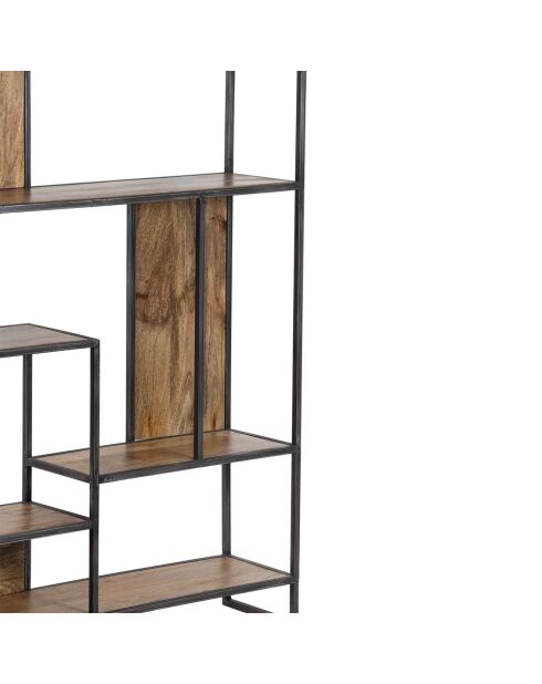 Etagere destructurée manguier stockholm naturel ciré - 110x25x125 cm