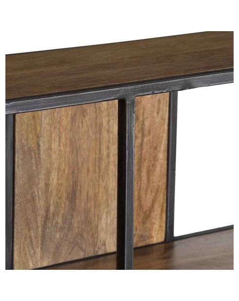Etagere destructurée manguier stockholm naturel ciré - 110x25x125 cm