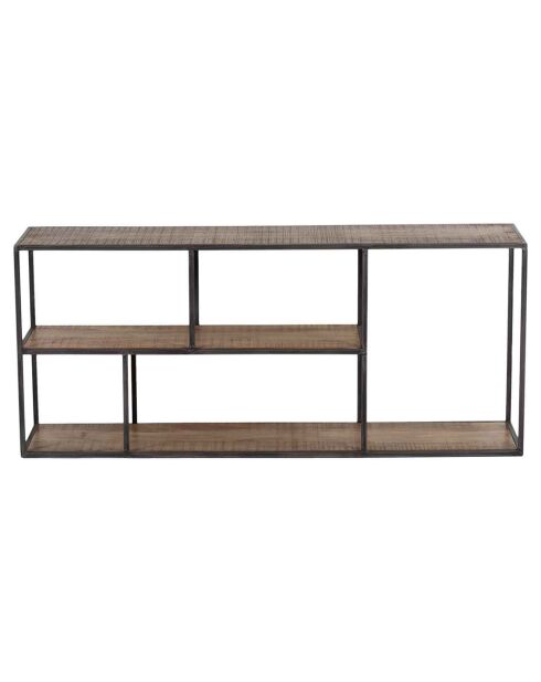 Etagere basse manguier stockholm naturel ciré - 140x35x60 cm