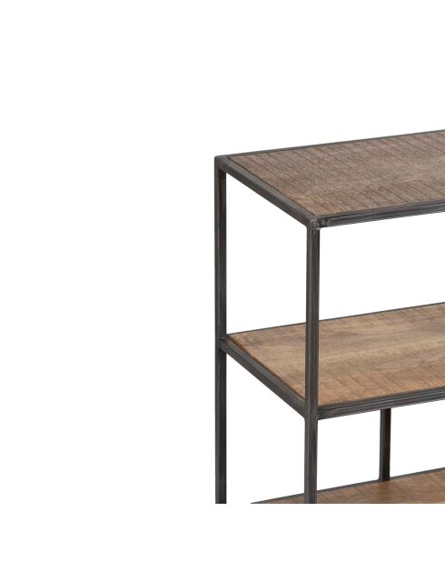 Etagere basse manguier stockholm naturel ciré - 140x35x60 cm