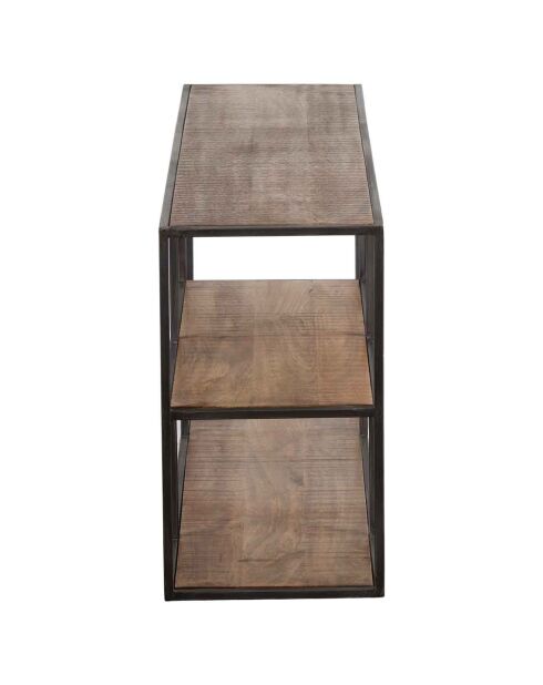 Etagere basse manguier stockholm naturel ciré - 140x35x60 cm