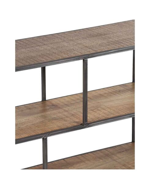 Etagere basse manguier stockholm naturel ciré - 140x35x60 cm
