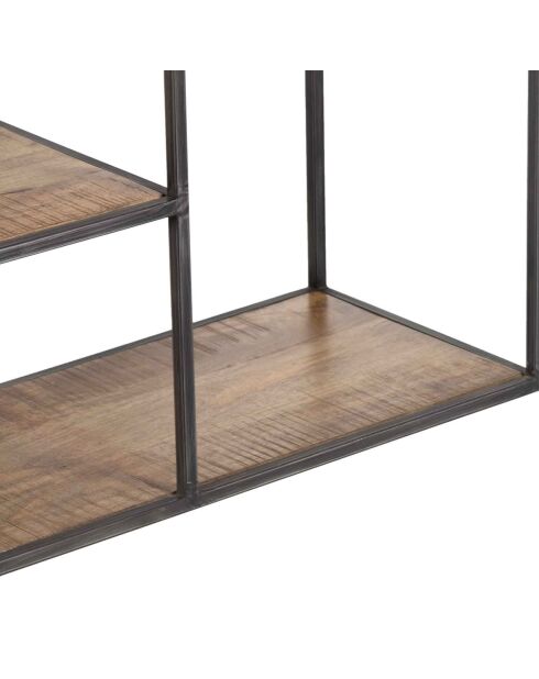 Etagere basse manguier stockholm naturel ciré - 140x35x60 cm
