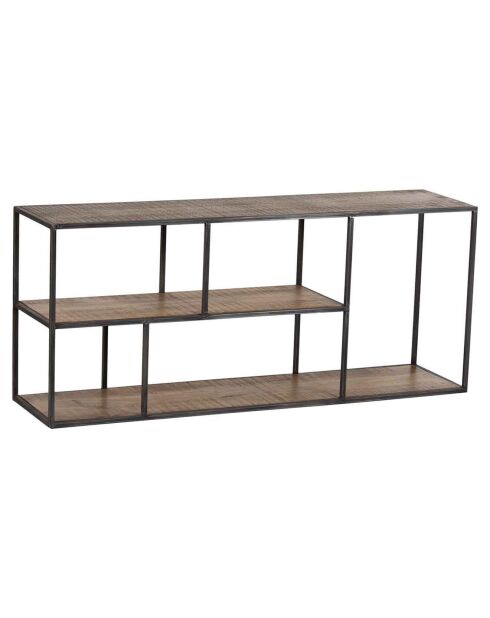Etagere basse manguier stockholm naturel ciré - 140x35x60 cm