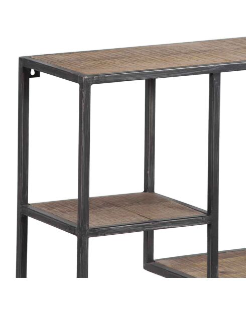 Etagere destructurée bois manguier stockholm naturel ciré - 77x22x79 cm