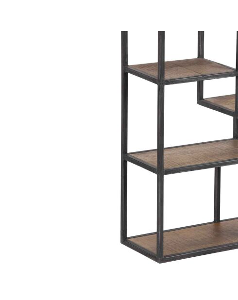 Etagere destructurée bois manguier stockholm naturel ciré - 77x22x79 cm