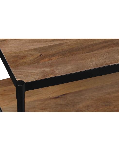 Meuble tv triple plateau manguier carnac marron - 152x42x65 cm