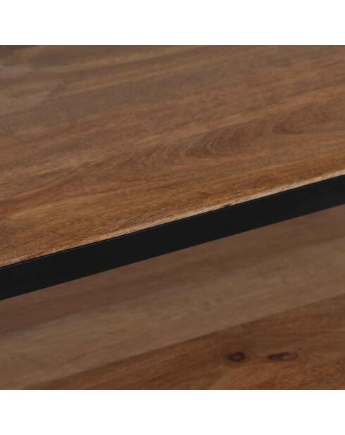 Meuble tv triple plateau manguier carnac marron - 152x42x65 cm