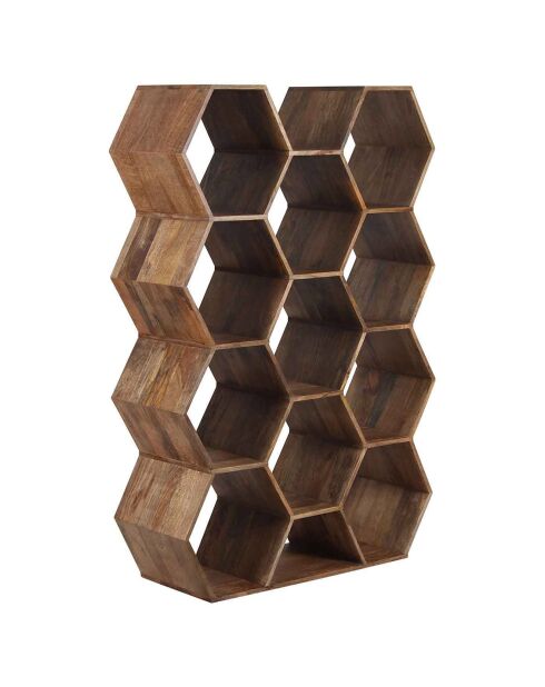 Grande étagère hexagonale offre m&m naturel - 111x40x168 cm