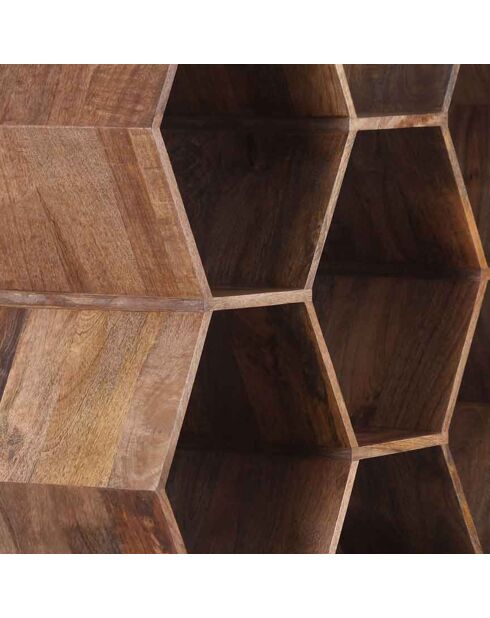 Grande étagère hexagonale offre m&m naturel - 111x40x168 cm