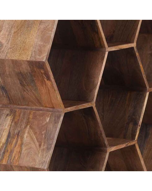 Grande étagère hexagonale offre m&m naturel - 111x40x168 cm