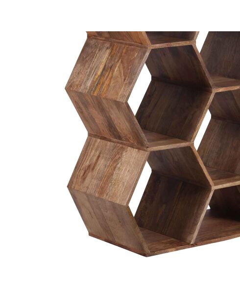 Grande étagère hexagonale offre m&m naturel - 111x40x168 cm