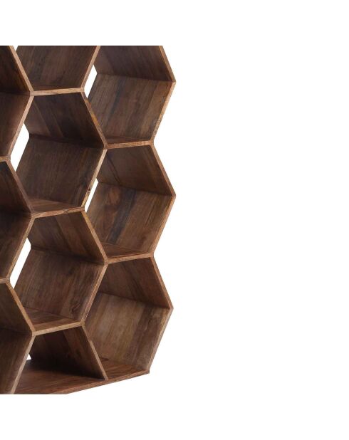 Grande étagère hexagonale offre m&m naturel - 111x40x168 cm