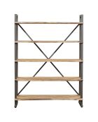 Grande étagère bois acacia forest brut - 140x35x190 cm