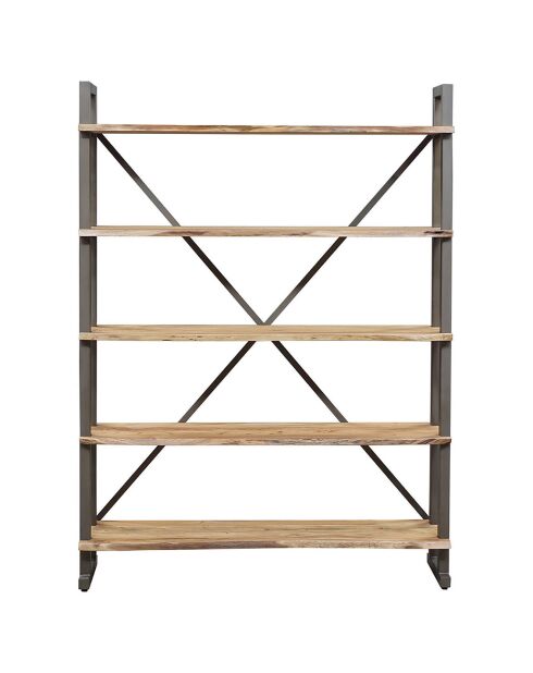 Grande étagère bois acacia forest brut - 140x35x190 cm