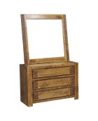 Commode bois strié acacia verone marron - 110x45x76 cm