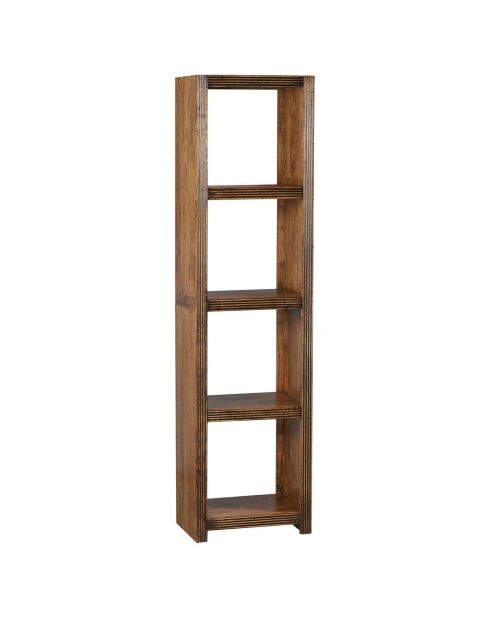 Étagère 5 cases acacia florence naturel/ebene - 50x35x235 cm