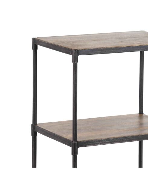 Petite étagère à roulettes manguier carnac marron - 56x41x92 cm