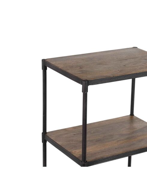 Petite étagère à roulettes manguier carnac marron - 56x41x92 cm