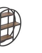 Étagère ronde murale manguier london marron - 60x15x60 cm